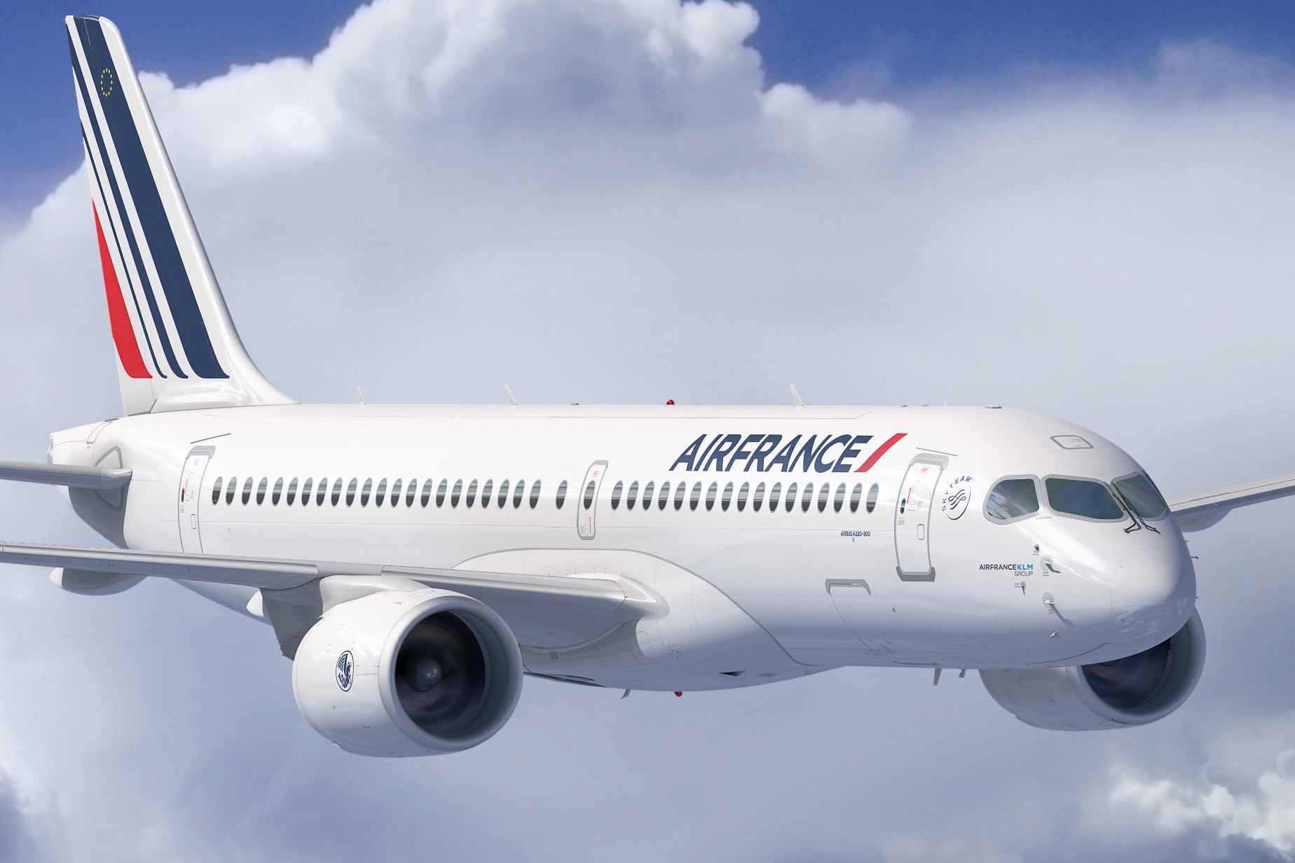Air France Airbus A220-300. Click to enlarge.