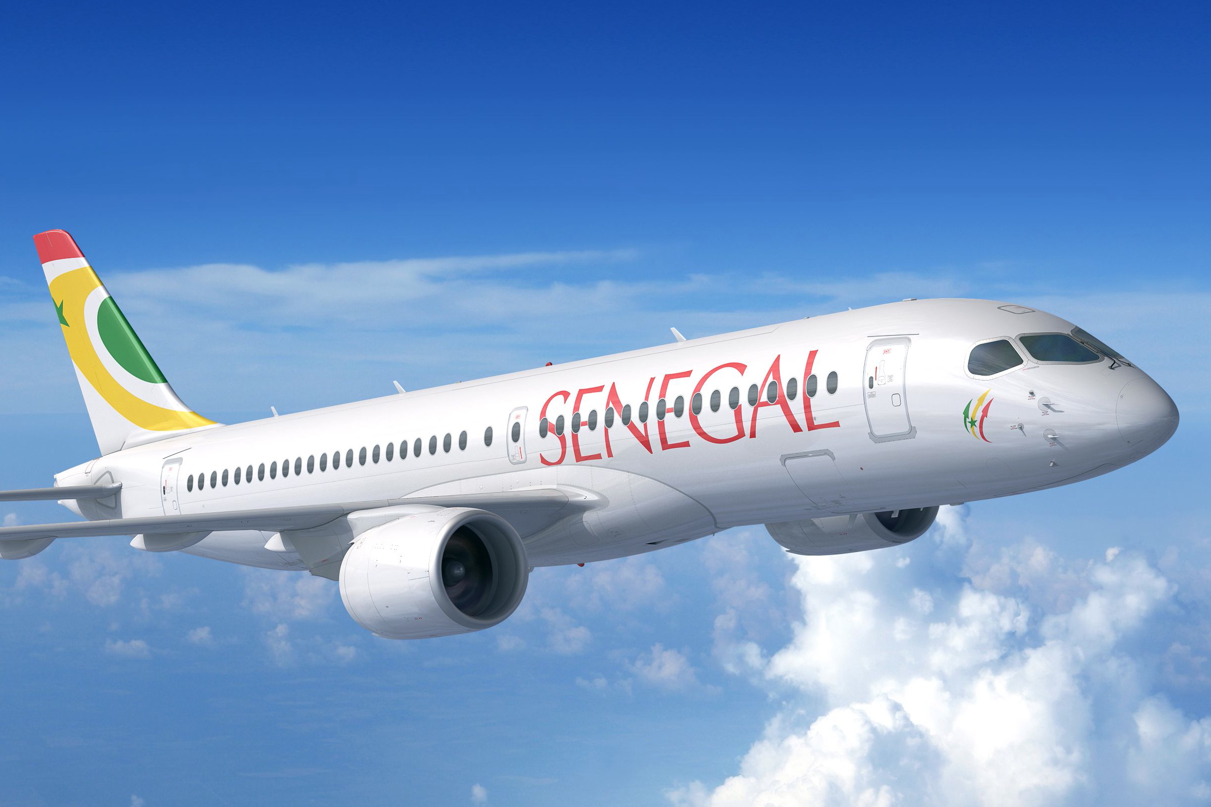 Air Senegal Airbus A220-300. Click to enlarge.