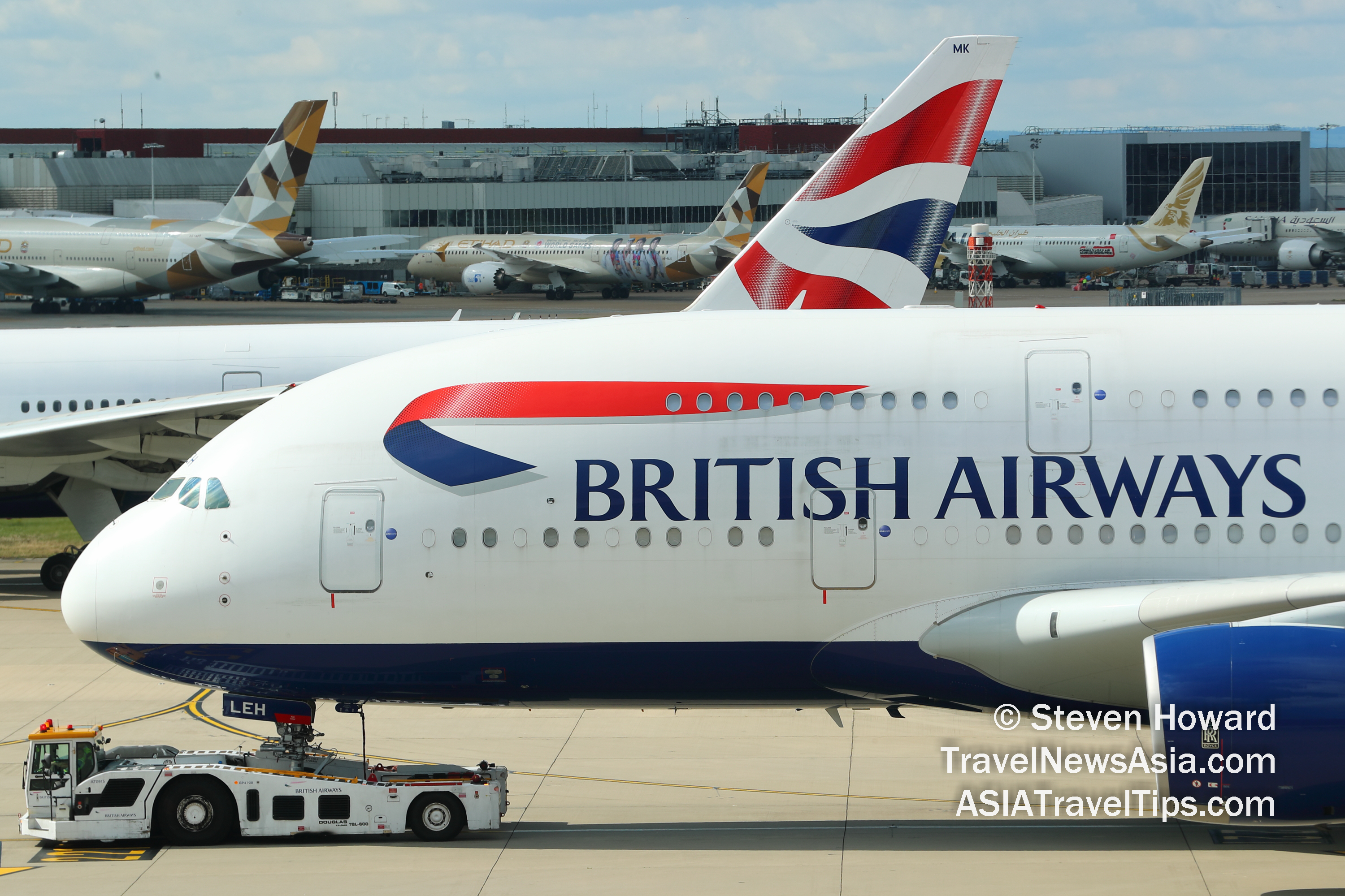 British Airways aircraft at London Heathrow. Picture by Steven Howard of TravelNewsAsia.com Click to enlarge.