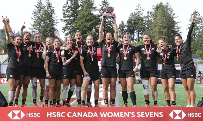 New Zealand beat Australia 21-17 in the Cup Final of the HSBC Canada Women's Sevens in Langford on Sunday. The Black Ferns Sevens have also confirmed their place at the Tokyo 2020 Olympic Games thanks to a guaranteed top four finish in the World Rugby Women's Sevens Series 2019. Click to enlarge.