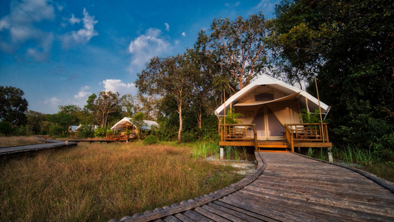 Cardamom Tented Camp in Cambodia. Click to enlarge.