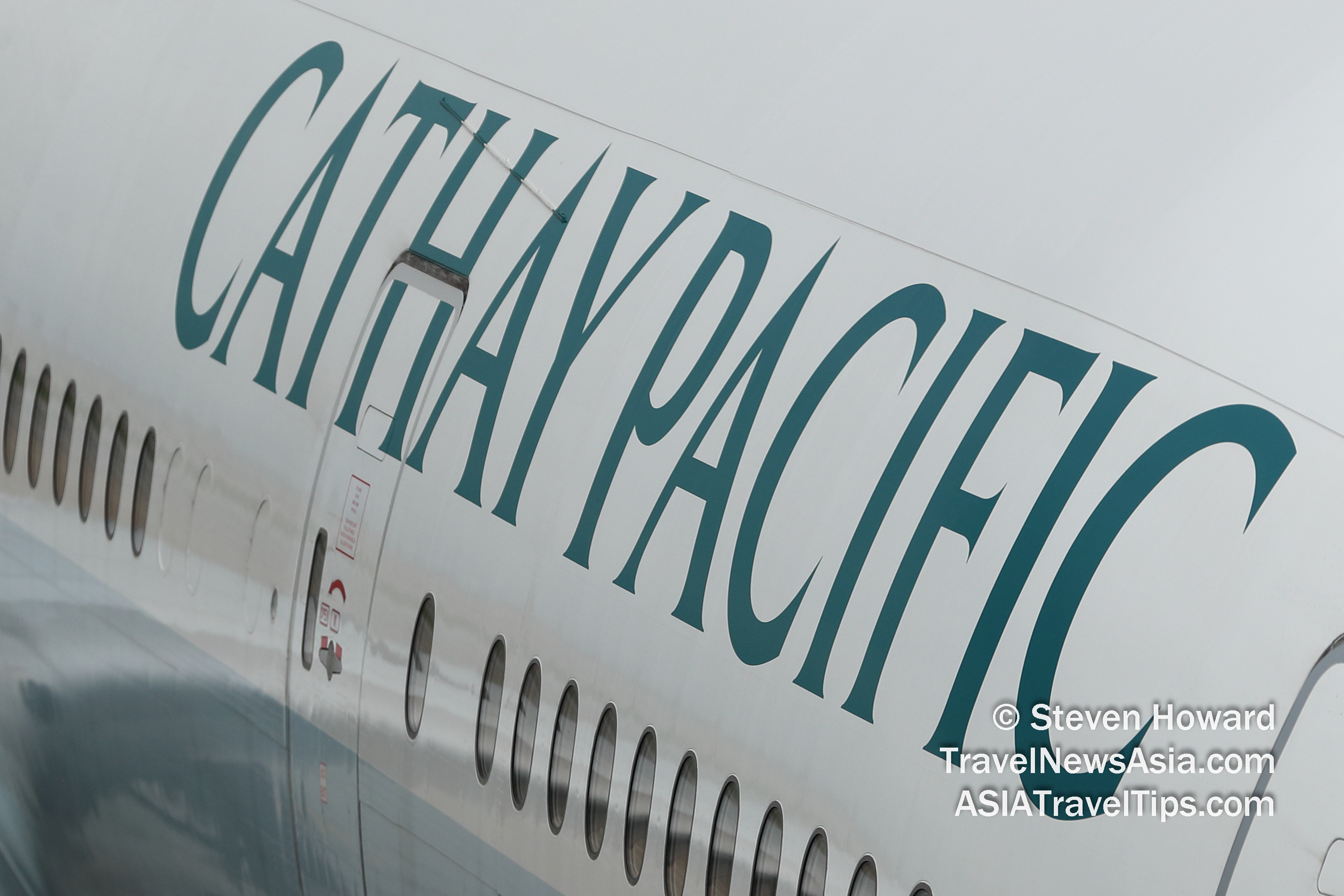 Cathay Pacific livery. Picture by Steven Howard of TravelNewsAsia.com Click to enlarge.
