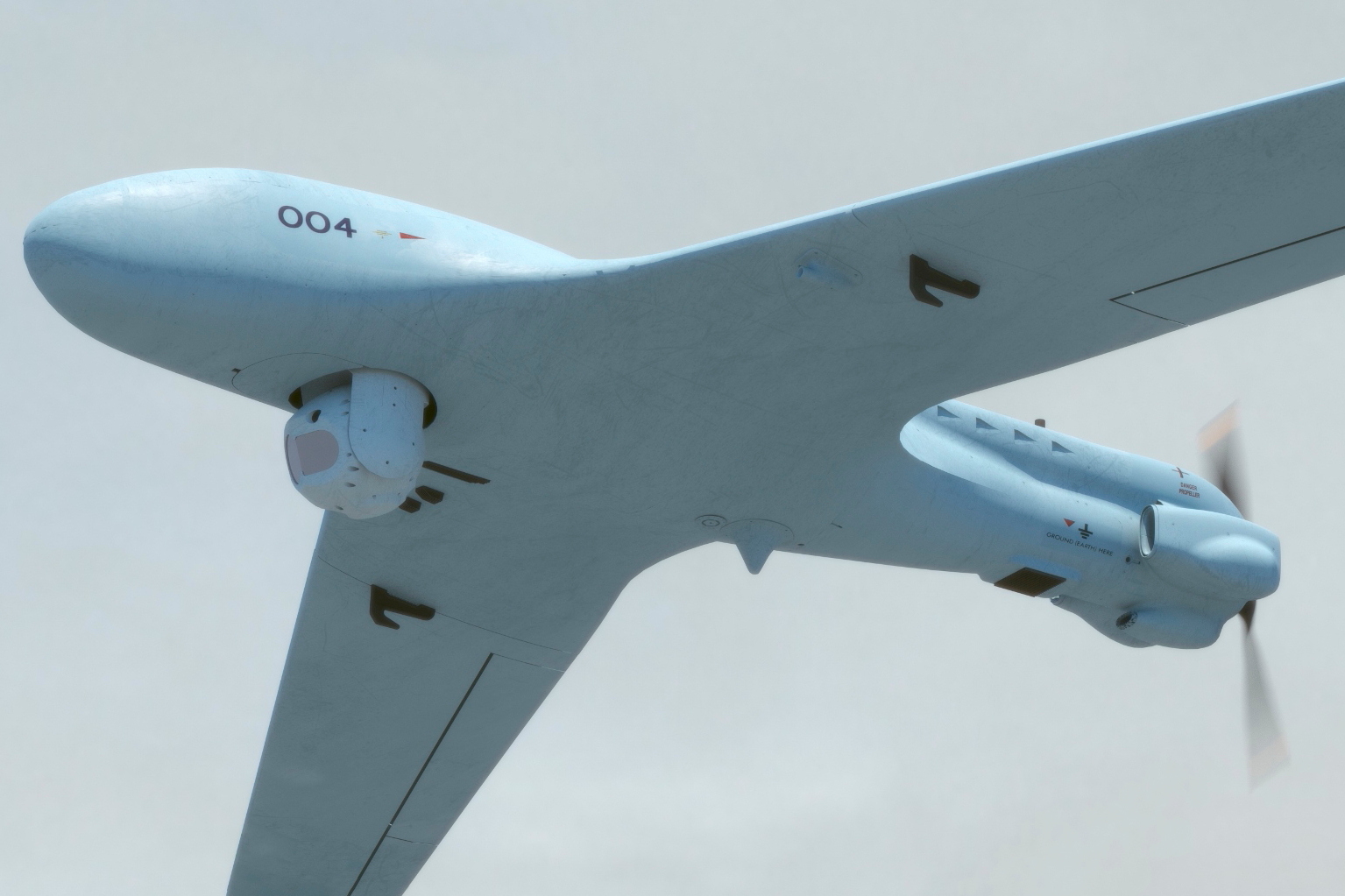 Elbit Systems’ Hermes 45 Small Tactical Unmanned Aircraft System (STUAS) will be making its first appearance at the company’s static display area (A-8) in the upcoming Paris Airshow 2019. Click to enlarge.