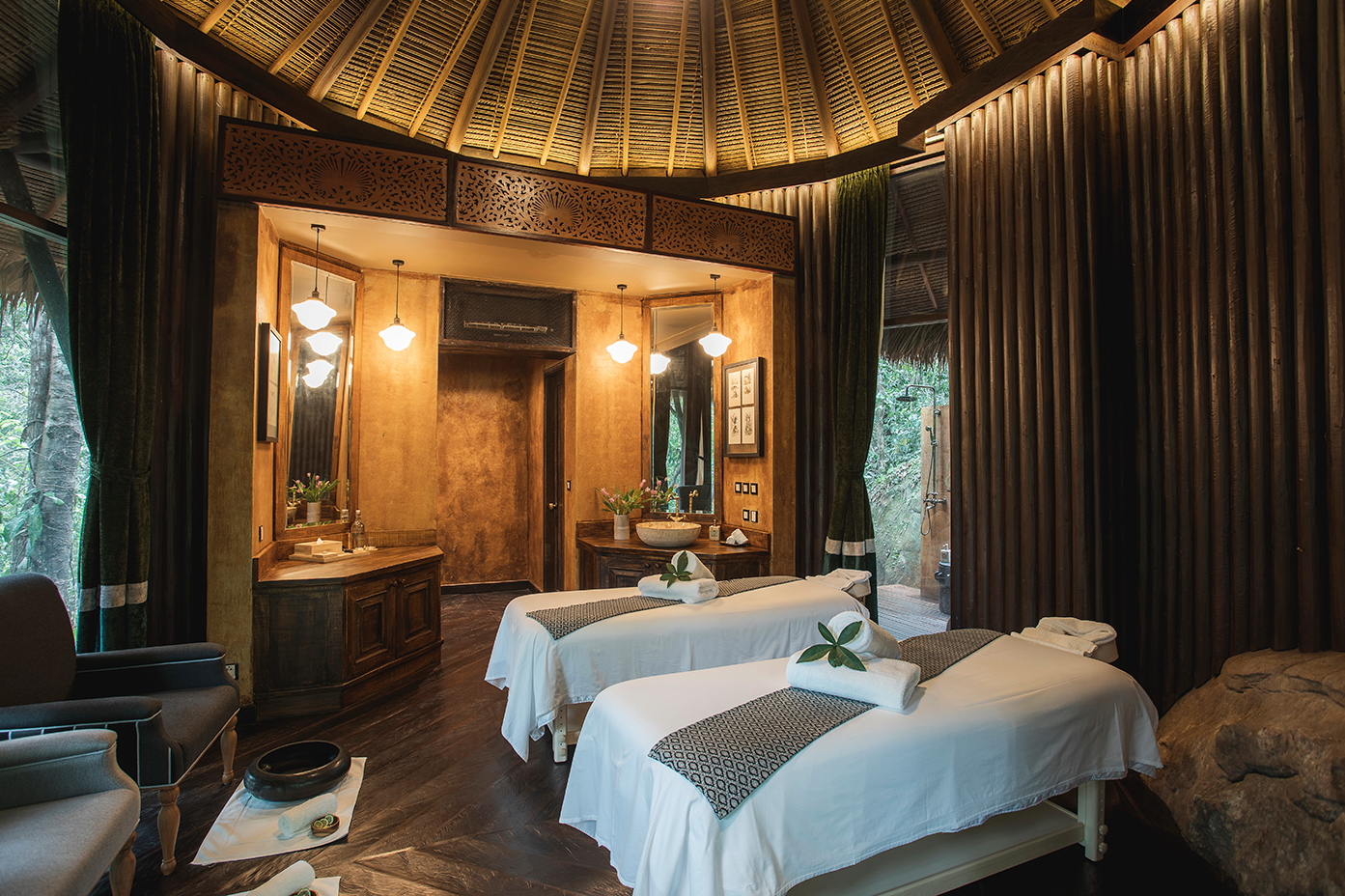 The Bensley Collection - Shinta Mani Wild, a luxury jungle camp in Cambodia, has opened a Khmer Tonics Spa that uses chemical-free tonics made from a mix of medicinal plants, herbs and spices all of which can be found in the rainforest that surrounds the resort. Click to enlarge.