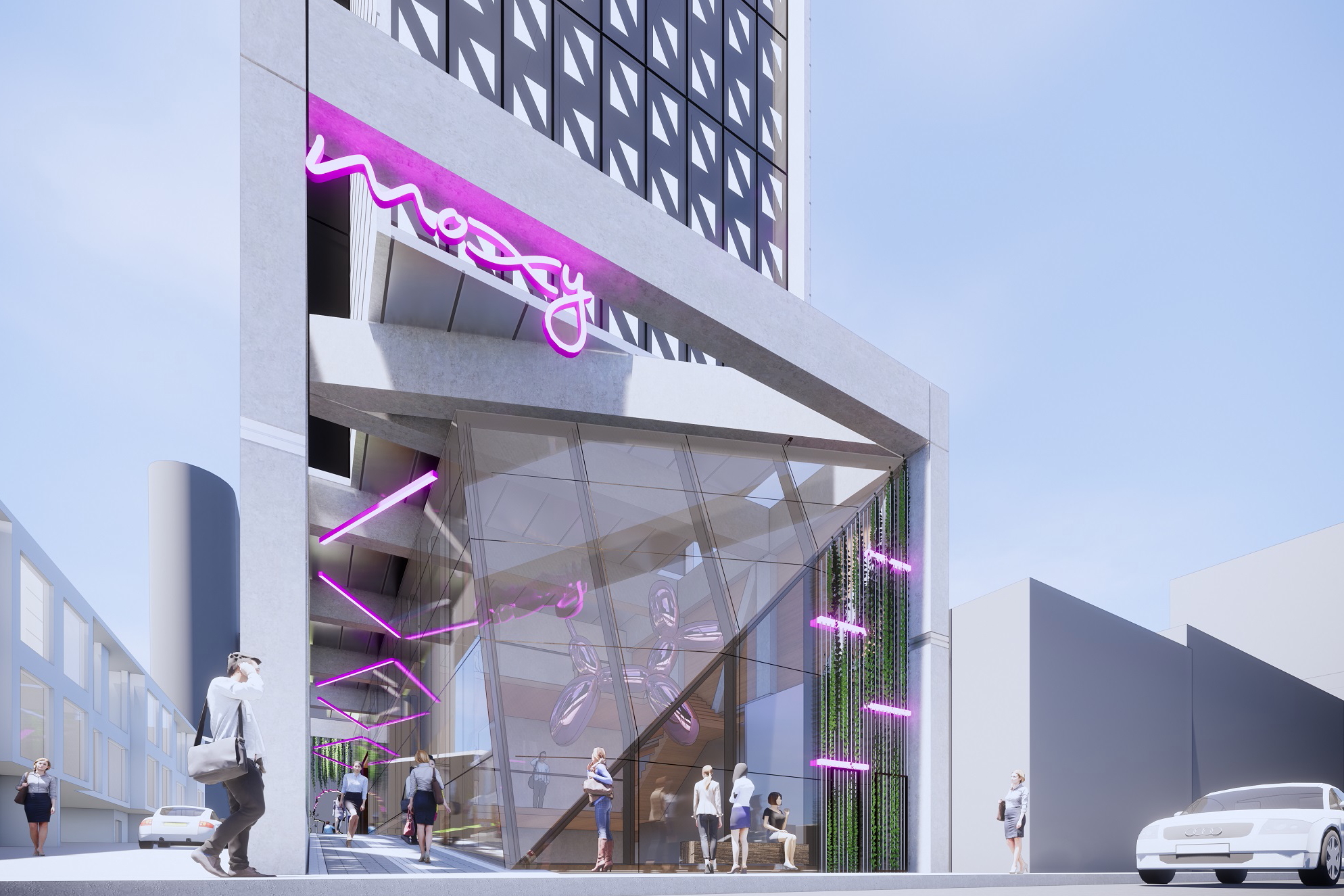 Marriott has signed the first Moxy Hotel in Australia. Scheduled to open in July 2021, the 180-room, new-build Moxy Melbourne South Yarra hotel is being developed by Melbourne businessmen Hector Ktori and Peter Arvanitis, and designed by architectural firm Rothelowman. Click to enlarge.