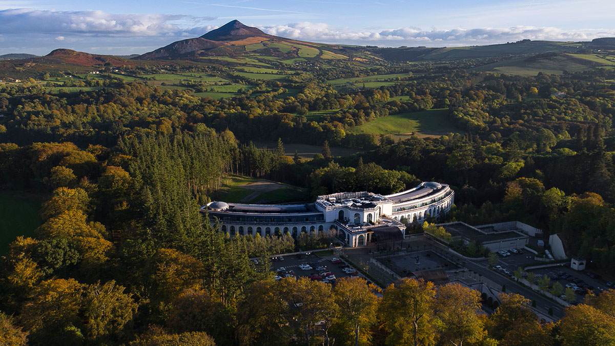 One of Ireland's most iconic and luxurious hotels, the Powerscourt Hotel & Spa near Dublin. Once a Ritz-Carlton hotel, the property is now part of Marriott's Autograph Collection. Click to enlarge.