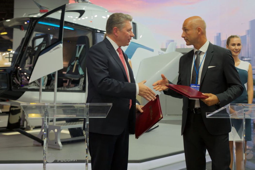 Russian Helicopters has signed a dealership agreement with Ludev Aviation. Based in Malaysia, Ludev Aviation intends to purchase five VRT500 light multipurpose helicopters. Optional equipment and details of interior and a livery color scheme of VRT500 will be determined after the helicopter is issued a type certificate and an airworthiness certificate from EASA. Click to enlarge.