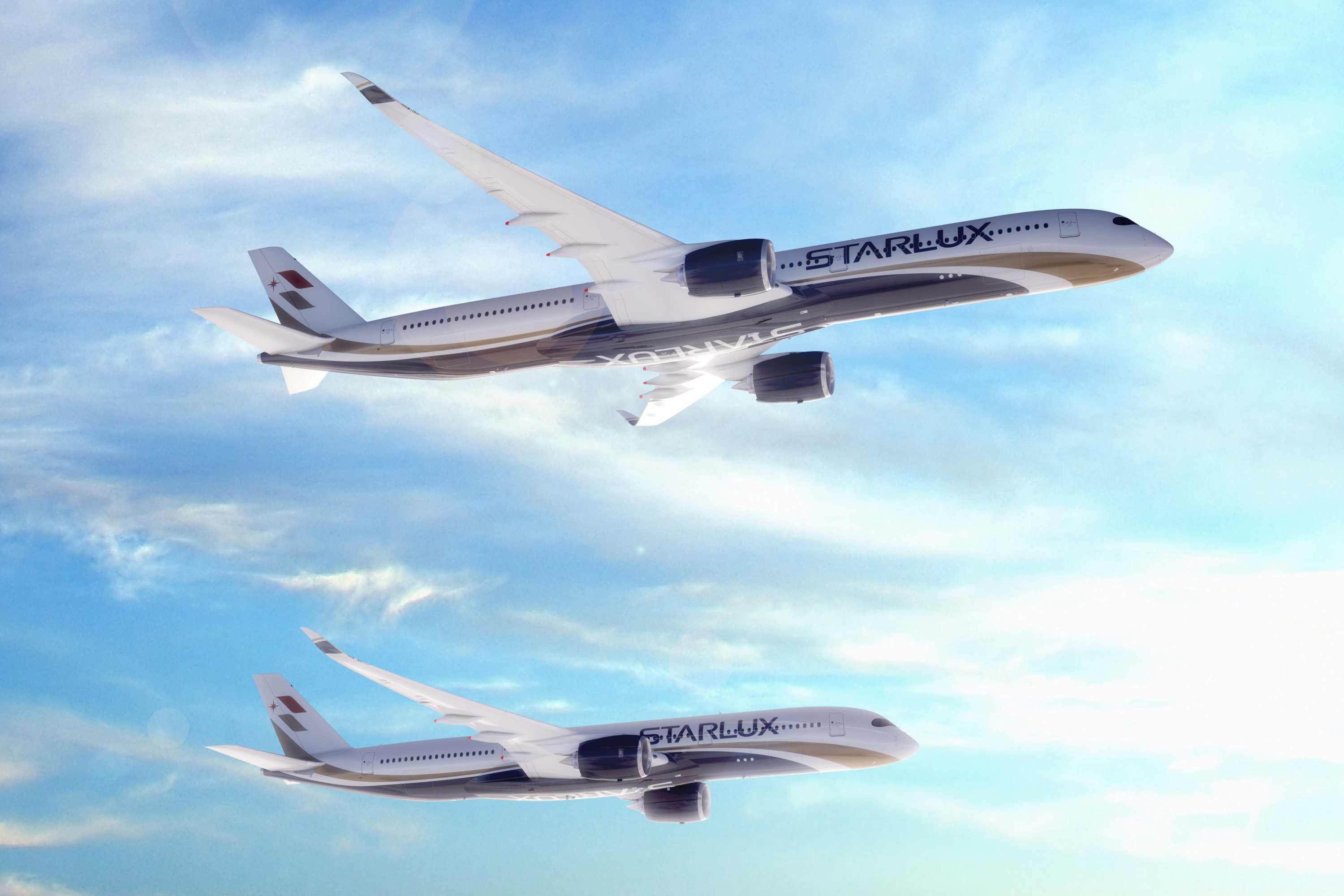 Starlux Airlines of Taiwan has signed a firm order with Airbus for 17 widebody aircraft, comprising 12 A350-1000s and five A350-900s. The new airline plans to deploy these aircraft on its premier long-haul services from Taipei to Europe and North America, as well as selected destinations within the Asia-Pacific region. Click to enlarge.