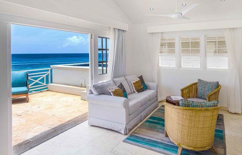 Living the dream! Room at Treasure Beach Barbados by Elegant Hotels. Click to enlarge.