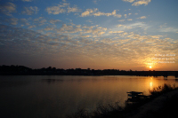 Sunset over River Mun in Ubon Ratchathani, Thailand